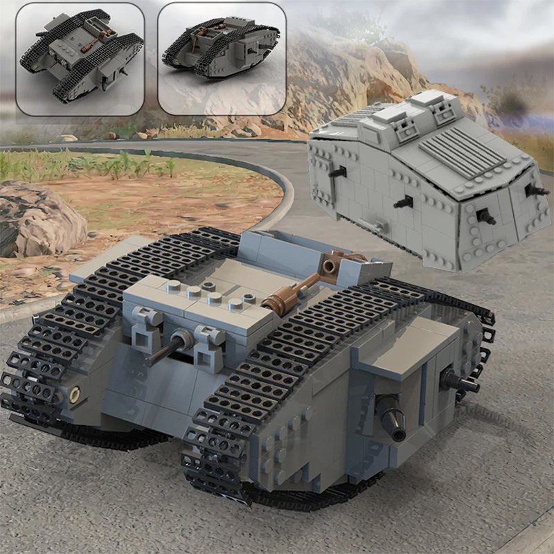 Lego Compatible Military Tank - MOC WW1 Alemania militar A7V tanque
