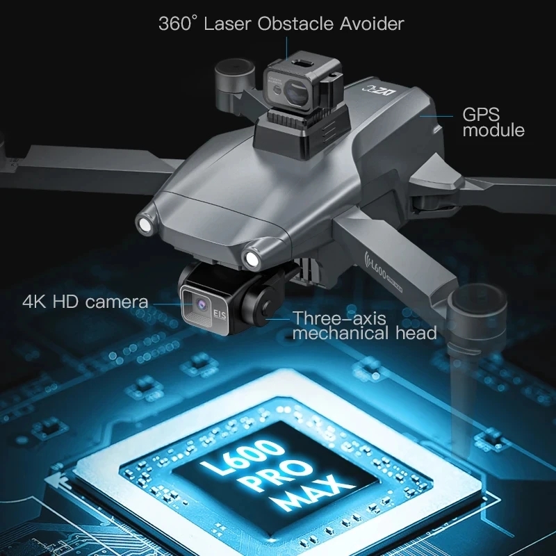 L600 PRO MAX GPS Drone profesi - Fpv Brushless Rc Drone 4K reseña y precio