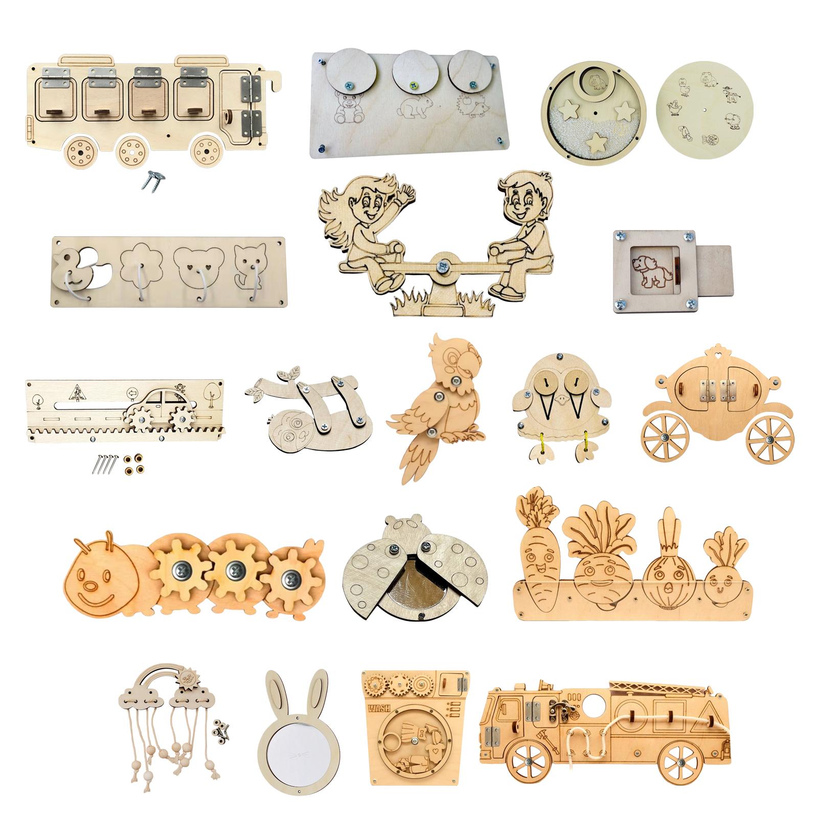 Piezas de Tablero de Actividad - Montessori Wooden Busy Board Toddler reseña y precio