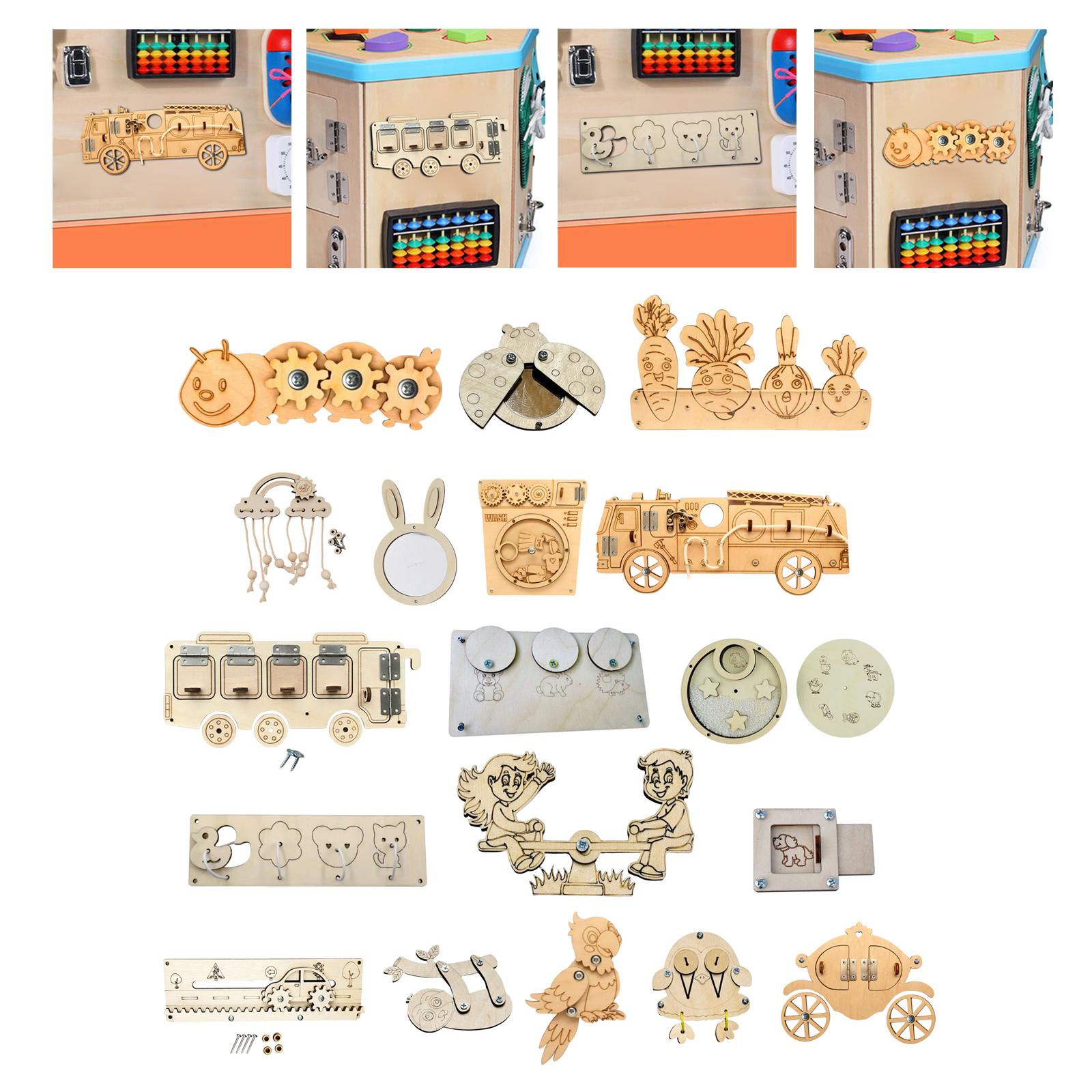 Piezas de Tablero de Actividad - Montessori Wooden Busy Board Toddler reseña y precio