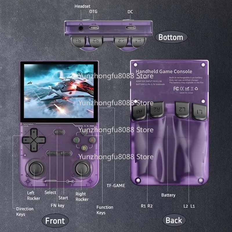 Consola de juegos portátil L K - Retro Handheld Game Console R36S reseña y precio